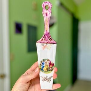 VTG Elegant Porcelain Beautiful Victorian Style Women Pie Cake Slice Server